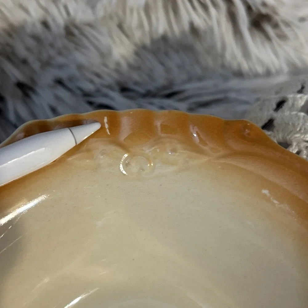 Homer Laughlin Vintage China Bowl Virgina Rose‎ 40's Floral Scalloped Edge USA